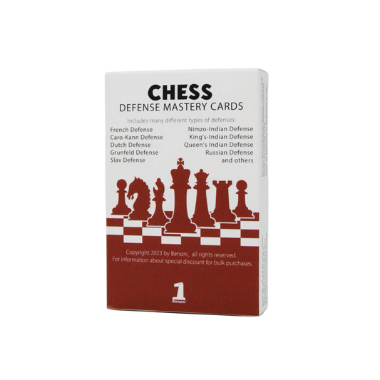 Chess Defense Mastery Cards | Chessetup Store – A premium set of chess strategy cards designed to enhance defensive play and tactical awareness.