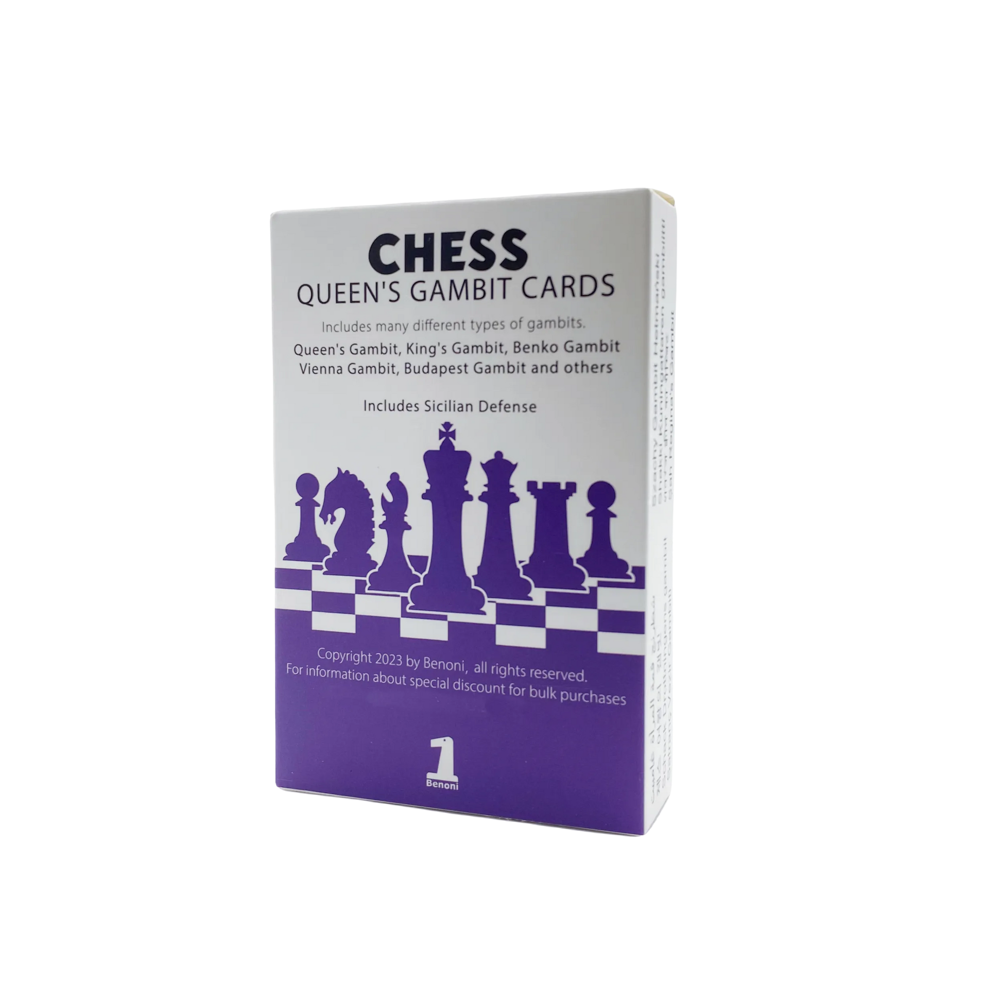 Queen's Gambit Chess Cards | Chessetup Store – A strategic chess training deck focused on mastering the Queen’s Gambit opening, improving positional play, and understanding key tactical ideas.