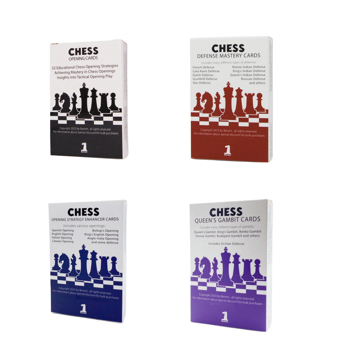 Chess Opening's Cards | Chessetup Store – A premium set of chess training cards designed to improve your opening strategy and decision-making.