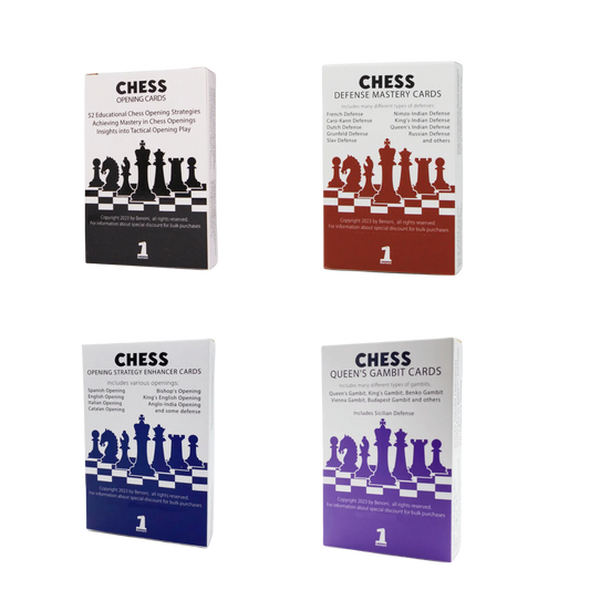 Chess Opening's Cards | Chessetup Store – A premium set of chess training cards designed to improve your opening strategy and decision-making.