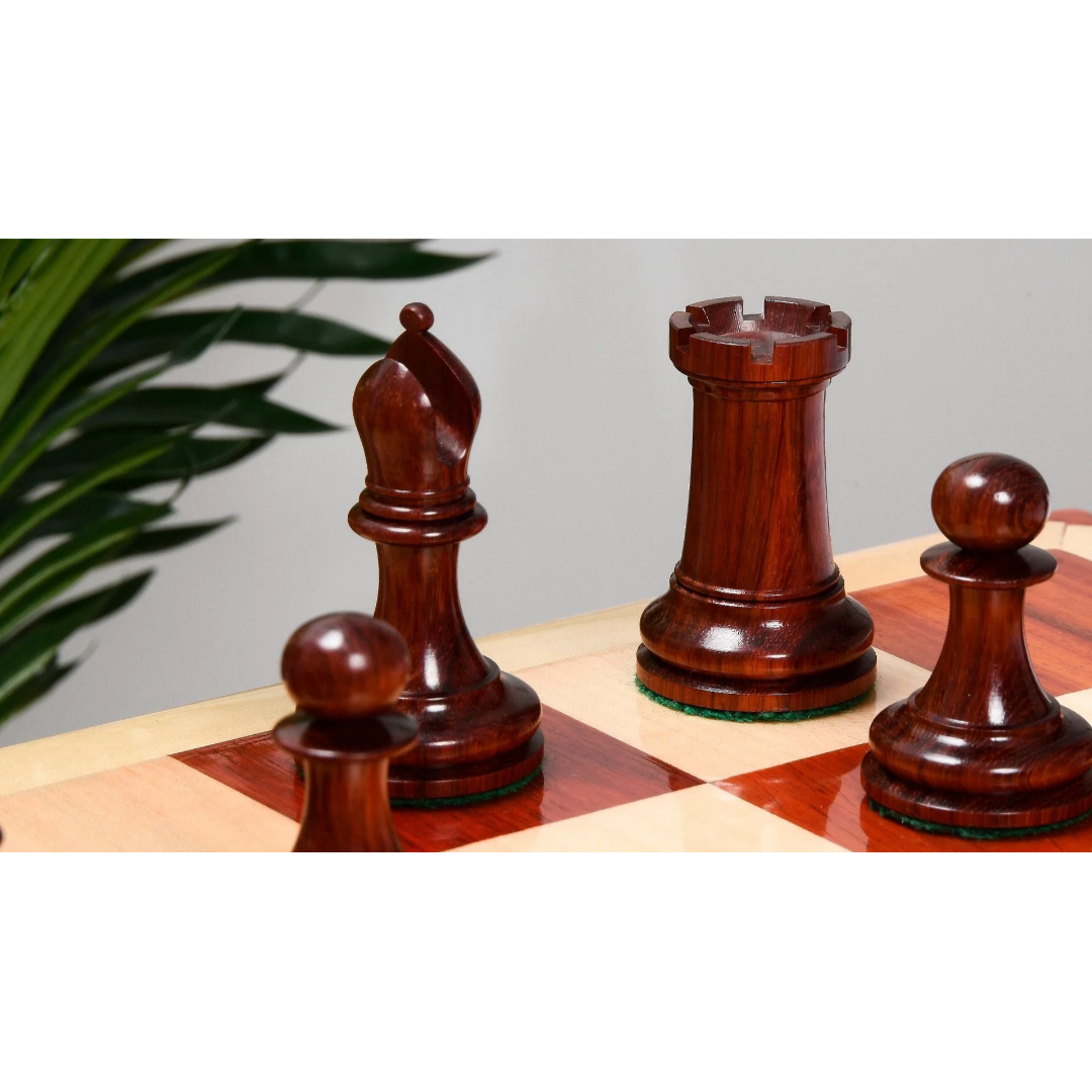 Luxury Bud Rose Wood & Box Wood Chess Pieces - The Imperial Collector Series, 3.75" King – Chessetup Store offers the finest handcrafted chess sets.