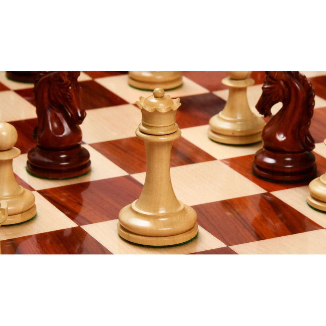 Premium Staunton Chess Set - 3.75" King The Imperial Collector Series in Bud Rose Wood & Box Wood – Buy a professional tournament chess set at Chessetup Store.